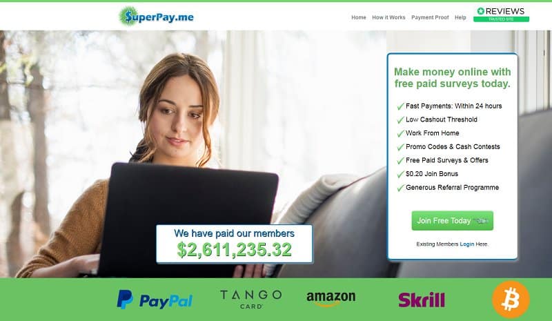 SuperPay.me lets you make money online Paypal (fast) money.